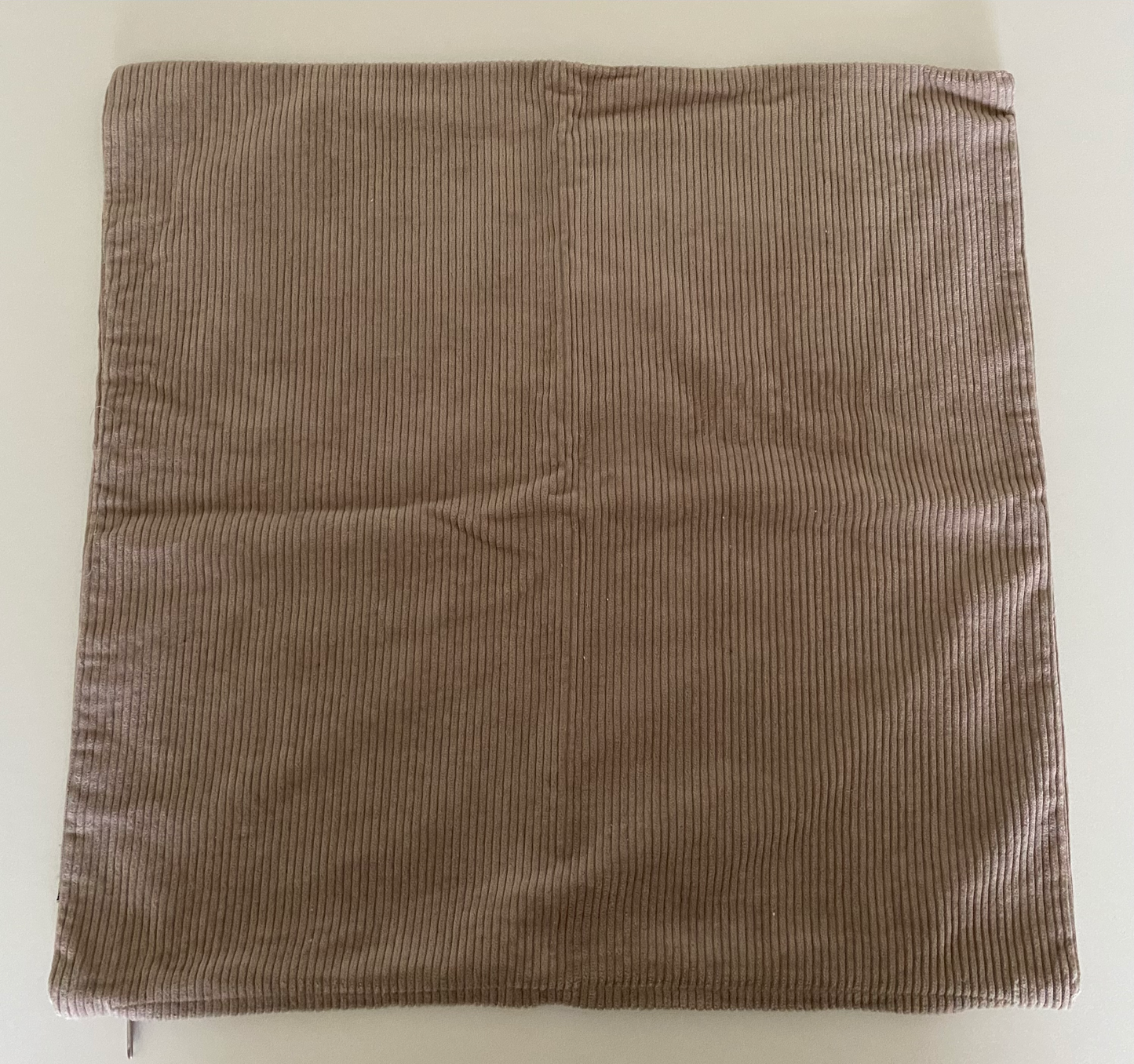 Beige pudebetræk i fløjl