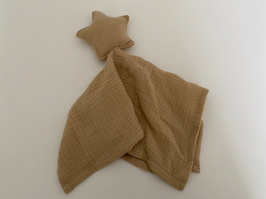 Sandfarvet sutteklud i musselin - Børn