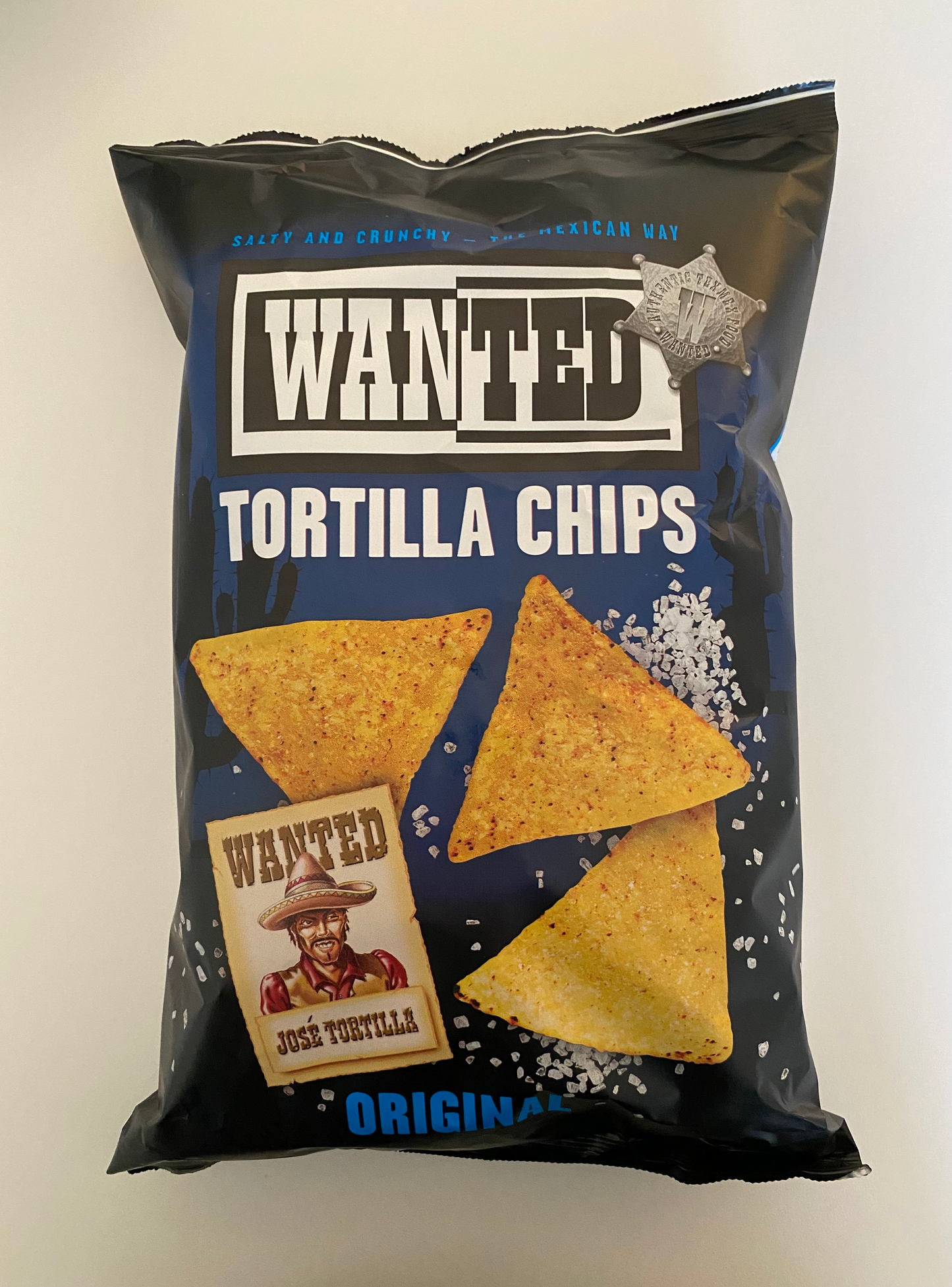 Sprøde tortilla chips med salt